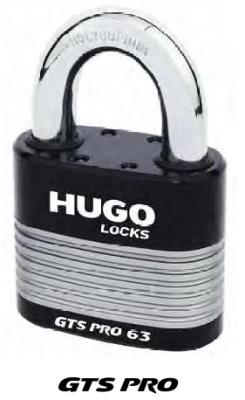 Μασίφ ατσάλινο λουκέτο GTS-PRO του οίκου HUGO με αποσπώμενο κύλινδρο.